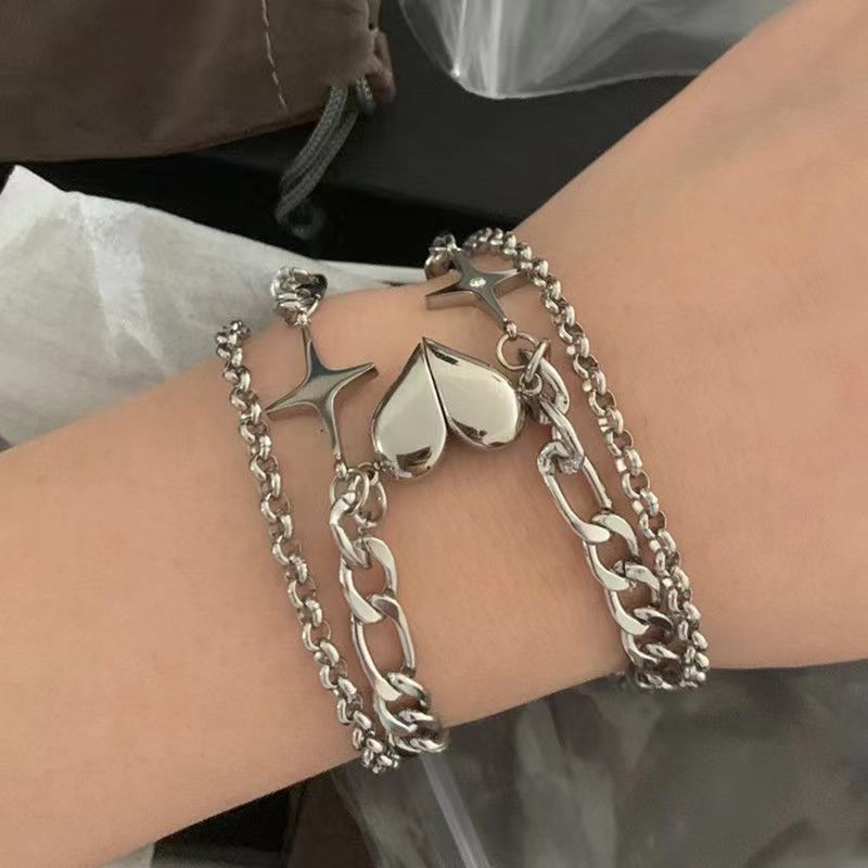 Wholesale Couple Love Magnet Buckle Bracelet